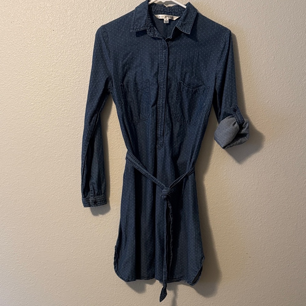Max Studio Denim Shirt Dress